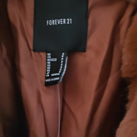 Forever 21 Rich Brown Teddy Jacket - Picture 2 of 7